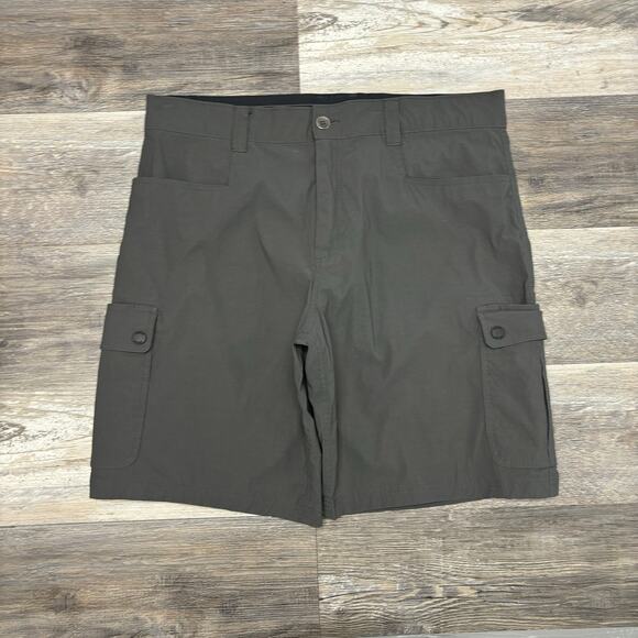 Orvis Gray Mens 36 Multi Utility Pockets Stretch Performance Hiking Cargo Shorts - Picture 1 of 11